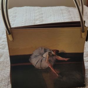 Jcon painted ballerina purse. GENUINE LEATHER